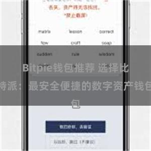 Bitpie钱包推荐 选择比特派：最安全便捷的数字资产钱包