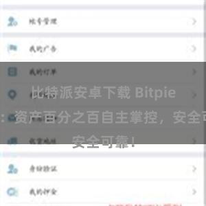 比特派安卓下载 Bitpie钱包：资产百分之百自主掌控，安全可靠！